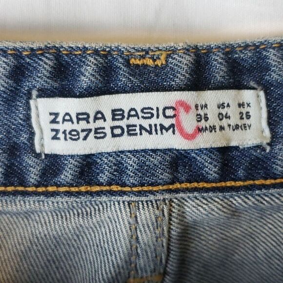 Zara Women's 4 Relaxed Blue Jeans - Picture 6 of 13